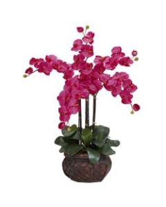 Nearly Natural 31inH Silk Phalaenopsis Arrangement With Decorative Pot, Beauty