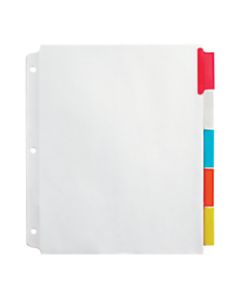 Office Depot Brand Insertable Extra-Wide Dividers With Big Tabs, Assorted Colors, 5-Tab