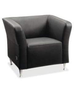 Lorell Fuze Modular Bonded Leather Lounge Chair, Black