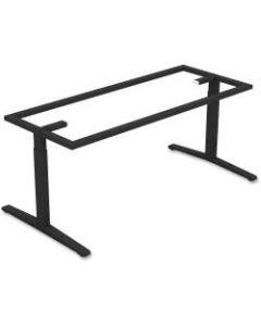 Lorell Rectangular Conference T-Leg Table Base, For 8ftW Top, Black