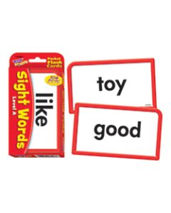 TREND Pocket Flash Cards, 3 1/8in x 5 1/4in, Sight Words, Level A, Box Of 56