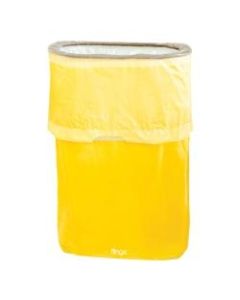 Amscan Pop-Up Plastic Trash Fling Bins, 13 Gallons, Yellow Sunshine, Pack Of 3 Bins