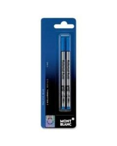 Montblanc Refills, Rollerball, Fine Point, Blue, Pack Of 2