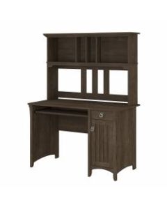 Bush Furniture Salinas Small Computer Desk with Hutch, Ash Brown, Standard Delivery