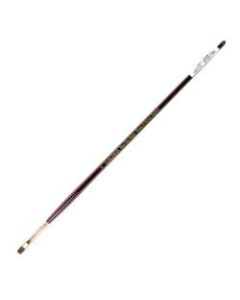 Winsor & Newton Galeria Long-Handle Paint Brush, Size 2, Flat Bristle, Polyester, Burgundy