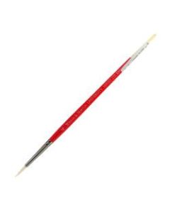 Winsor & Newton University Series Short-Handle Paint Brush, Size 4, Round Bristle, Red
