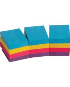 Business Source Extreme Color Adhesive Notes - 1.50in x 2in - Rectangle - Unruled - Assorted - Self-adhesive, Repositionable, Solvent-free Adhesive - 12 / Pack