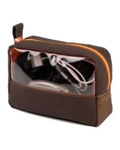 Mobile Edge Large Accessory Ditty - 6in x 8in x 2.5in - Suede - Brown