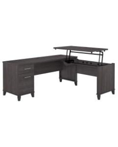 Bush Furniture Somerset 72inW 3-Position Sit-To-Stand L-Shaped Desk, Storm Gray, Standard Delivery