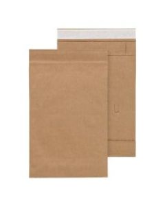 Office Depot Brand Self-Sealing Padded Mailers, #0, 6in x 9 3/8in, 100% Recycled, Brown, Pack Of 25