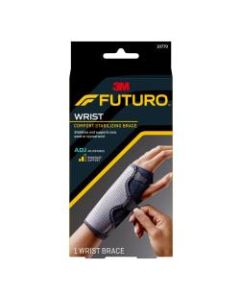 FUTURO Reversible Splint Wrist Brace - Adjustable, Comfortable, Hook & Loop Closure, Breathable, Latex-free, Reversible - 5.5in - Black