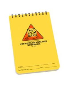Rite in the Rain All-Weather Spiral Notebooks, Job Hazard Analysis, 4in x 6in, 100 Pages (50 Sheets), Yellow, Pack Of 12 Notebooks