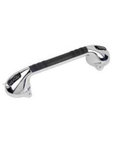 HealthSmart Suction Cup Grab Bar With Germ Protection, 16inH x 2inW x 3 1/2inD, Chrome