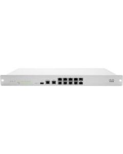 Meraki MX100 Cloud Managed Security Appliance - 9 Port - Gigabit Ethernet - 9 x RJ-45 - 2 Total Expansion Slots - Rack-mountable