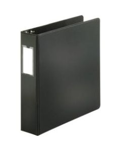 Business Source 3-Ring Binder, 2in D-Rings, Black