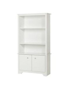 South Shore Vito 3-Shelf Bookcase With Doors, Pure White