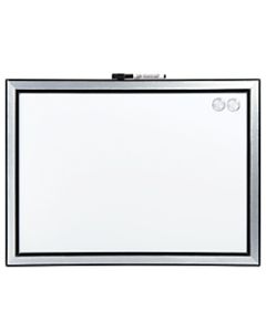 Quartet Home Organization Magnetic Melamine Dry-Erase Whiteboard, 17in x 23in, Aluminum Frame With Black/Silver Finish