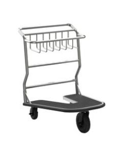 Suncast Commercial Nesting Luggage Cart, Rubber Bottom, 37-1/2inH x 27inW x 27inD, Silver