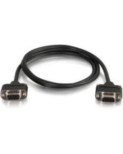 C2G 50ft CMG-Rated DB9 Low Profile Cable F-F - 50 ft Serial Data Transfer Cable - First End: 1 x DB-9 Female Serial - Second End: 1 x DB-9 Female Serial - Shielding - Black