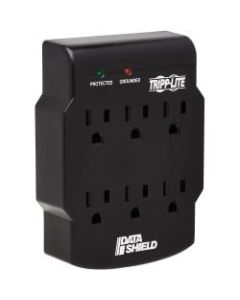 Tripp Lite Surge Protector Wallmount Direct Plug In 120V 6 Outlet 540 Joules Black - Receptacles: 6 x NEMA 5-15R - 540J