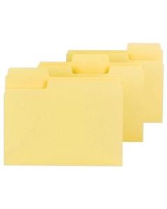Smead SuperTab File Folders, Letter Size, 1/3 Cut, Yellow, Box Of 100