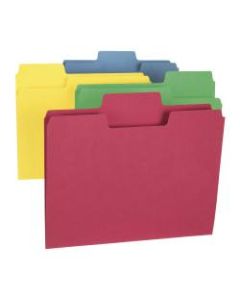 Smead SuperTab File Folders, Letter Size, 1/3 Cut, Assorted Colors, Box Of 100
