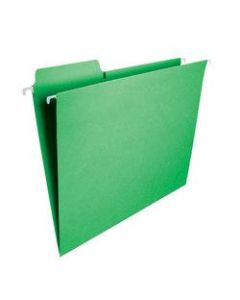 Smead FasTab Hanging File Folder, Letter Size, Green, Box Of 20