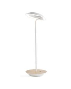 Koncept Royyo LED Desk Lamp, 17-7/16inH, Matte White/Brass Base Plate