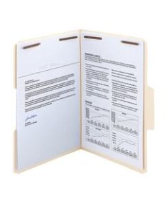 Smead SuperTab Manila Fastener Folder, Legal Size, Box of 50