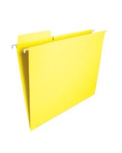 Smead FasTab Hanging File Folders, Letter Size, Yellow, Box Of 20