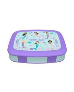 Bentgo Kids Prints 5-Compartment Lunch Box, 2inH x 6-1/2inW x 8-1/2inD, Mermaids In The Sea