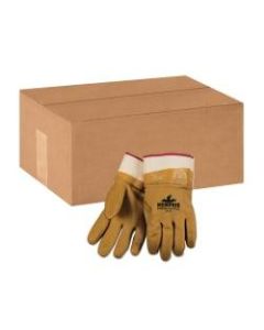 MCR Safety Foam-Lined PVC Safety Gloves, Large, Orange/Sandy, Box Of 12