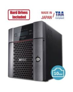 Buffalo TeraStation 5420DN Windows Server IoT 2019 Standard 8TB 4 Bay Desktop (4x2TB) NAS Hard Drives Included RAID iSCSI - Intel Atom C3338 Dual-core (2 Core) 1.50 GHz - 4 x HDD Supported - 32 TB Supported HDD Capacity