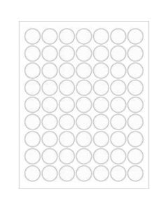 Office Depot Brand Circle Laser Labels, LL230CL, 1in, Clear, 63 Labels Per Sheet, Case Of 100 Sheets