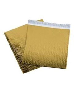Office Depot Brand Glamour Bubble Mailers, 17-1/2inH x 16inW x 3/16inD, Gold, Pack Of 48 Mailers