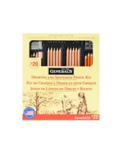 Generals Drawing Pencil Kit, #20, Assorted Colors