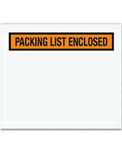 Office Depot Brand "Packing List Enclosed" Envelopes, Panel Face, 7in x 6in, Orange, Pack Of 1,000
