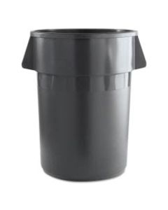 Boardwalk Round Plastic Waste Receptacle, 44 Gallons, Gray