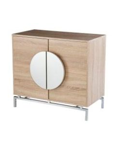 Southern Enterprises Northdom Bar Cabinet, 29-1/4inH x 31-1/2inW x 17-1/4inD, Natural