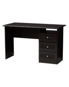 Baxton Studio Elea Writing Desk, Wenge Dark Brown