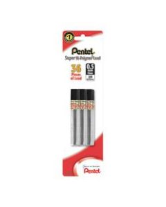 Pentel Super Hi-Polymer Fine Line Lead Refills, 0.5 mm, 2H Hardness, Pack Of 36