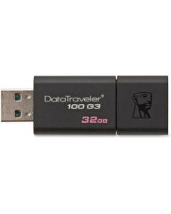 Kingston 32GB USB 3.0 DataTraveler 100 G3 - 32 GB - USB 3.0 - Black - 5 Year Warranty