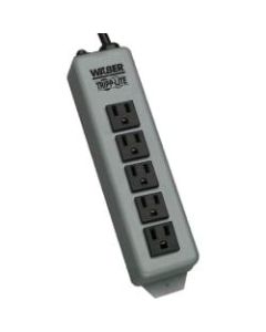 Tripp Lite Waber Power Strip Metal 5-15R 5 Outlet 5-15P 15ft Cord - NEMA 5-15P - 15ft