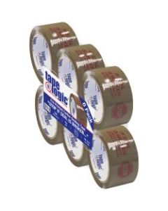 Tape Logic Stop If Seal Is Broken Preprinted Carton-Sealing Tape, 3in Core, 2in x 55 Yd., Red/Tan, Case Of 6