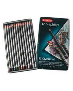 Derwent Graphitint Pencils, Assorted Colors, Set Of 12 Pencils