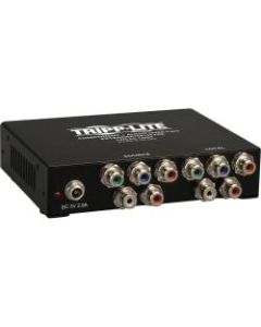 Tripp Lite 4-Port Component Video w/ Stereo Audio over Cat5/Cat6 Extender Splitter - 1 Input Device - 5 Output Device - 700 ft Range - 4 x Network (RJ-45) - Twisted Pair - Category 6 - Rack-mountable