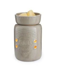 Candle Warmers Etc Midsize Illumination Fragrance Warmer, 6-7/16in x 4-5/8in, Faith Family Friends