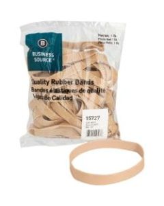 Business Source Quality Rubber Bands - Size: #107 - 7in Length x 0.6in Width - Sustainable - 40 / Pack - Rubber - Crepe