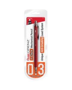 Pentel Orenz Mechanical Pencil, 0.3mm, B Lead, Red Barrel