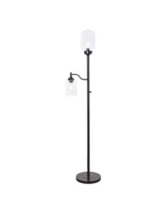 Kenroy Home Casey Mother And Son Torchiere Floor Lamp, 75inH, Oil-Rubbed Bronze